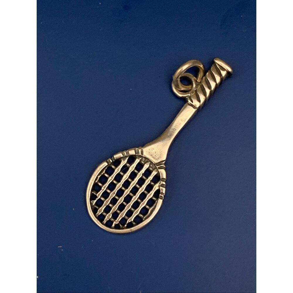 .925 Tennis Racquet Sterling Silver Jewelry Charm #sports #tennis
